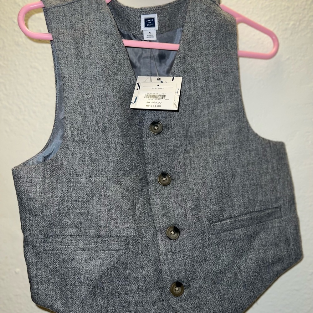 Gray Boys Vest